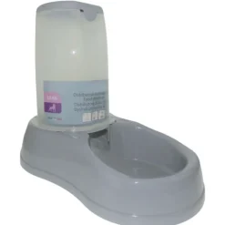 STEFANPLAST - Distributeur de croquettes 3.5 kg, gris en plastique, pour chien ou chat