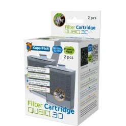 SUPERFISH - Cartouche filtrante Crystal Clear Qubiq 30 pour aquarium 2 pcs