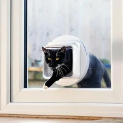 SUREFLAP - Chatiere a puce électronique connectée - blanc - 142 mm x 120 mm (livré avec le hub)