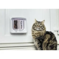 SUREFLAP - Chatiere a puce électronique connecté - blanc - 142 mm x 120 mm (livré sans le hub)