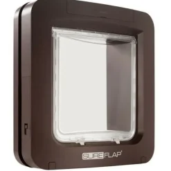 SUREFLAP - Grande chatiere a puce électronique - marron - 178 mm x 170 mm (mémorisation d'un maximum de 32 puces)