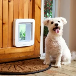 SUREFLAP - Grande chatiere a puce électronique - blanc - 178 mm x 170 mm (mémorisation d'un maximum de 32 puces)