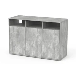 TERRATLANTIS - Meuble pour terrarium avec portes Béton 118xP.45xH.80cm