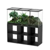 TERRATLANTIS - Terrarium et Meuble Standard Noir L.132xP.45xH.60cm