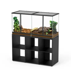 TERRATLANTIS - Terrarium et Meuble Standard Noir L.118xP.45xH.60cm