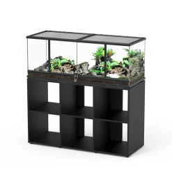 TERRATLANTIS - Terrarium et Meuble Standard Noir L.118xP.45xH.45cm