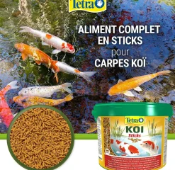 TETRA - Aliment complet flottant koï stick 4 litres , 650 g pour carpes koï de bas