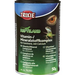 TRIXIE - Vitamines et minéraux pour les reptiles carnivores, 50 g.