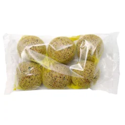 TRUFFAUT BIODIVERSITÉ - Boules de graisse pour oiseaux du jardin Lot de 6 - 540 g