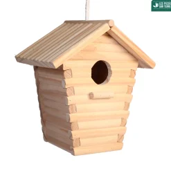 TRUFFAUT BIODIVERSITÉ - Nichoir Cosy en pin naturel, mésanges - L.14.5xl.10.5xH.15.5 cm