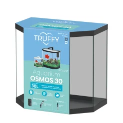 TRUFFY - Aquarium OSMOS LED équipé noir 38 litres - L.40,1xP.24,6xH.38,4cm