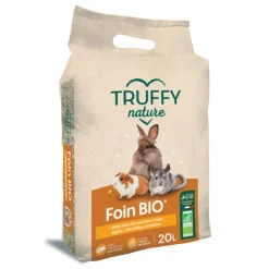 TRUFFY - Foin Bio Truffy produit en France pour petits animaux herbivores 20L