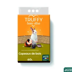 TRUFFY - Litière en copeaux de pin pour rongeur Truffy bien-être 60L