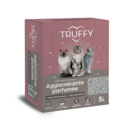 TRUFFY - Litière minérale agglomérante parfumée pour chat 5L