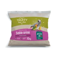 TRUFFY - Sable anisé de fond de cage pour oiseaux 10 kg
