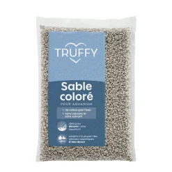 TRUFFY - Sable coloré pour aquarium d'eau douce Truffy gris 1Kg