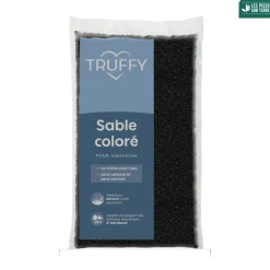 TRUFFY - Sable coloré pour aquarium d'eau douce Truffy noir 12Kg