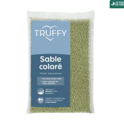 TRUFFY - Sable coloré pour aquarium d'eau douce Truffy vert 5Kg