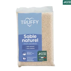 TRUFFY - Sable naturel pour aquarium d'eau douce Truffy blanc fin 1kg