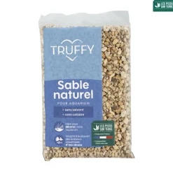 TRUFFY - Sable naturel pour aquarium d'eau douce Truffy gros diamètre blanc 1kg