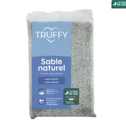 TRUFFY - Sable naturel pour aquarium d'eau douce Truffy blanc/noir 5kg
