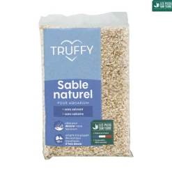 TRUFFY - Sable naturel pour aquarium d'eau douce Truffy blanc 1kg