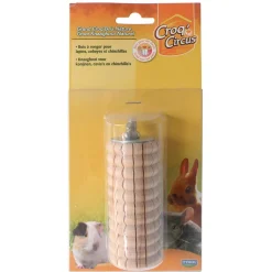 TYROL - Grand croq bois nature : blanc nature l. 11 x d. 4 cm