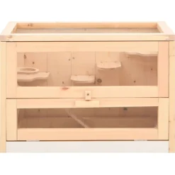 VIDAXL - Cage à hamster 60x35,5x42 cm bois massif de sapin