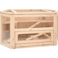 VIDAXL - Cage à hamster 80x40x43 cm bois massif de sapin