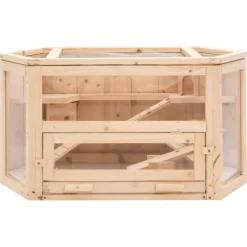 VIDAXL - Cage à hamster 80x40x43 cm bois massif de sapin