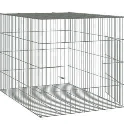 VIDAXL - Cage à lapin 78x54x54 cm fer galvanisé