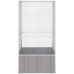 VIDAXL - Cage à oiseaux gris 111x107x211,5 cm acier galvanisé