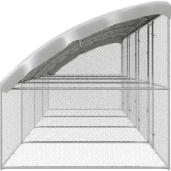 VIDAXL - Cage à poules argent 800 x 200 x 198.5 cm acier galvanisé