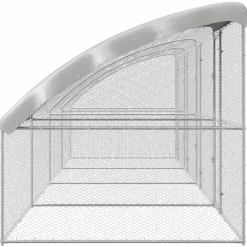 VIDAXL - Cage à poules argent 800 x 200 x 198.5 cm acier galvanisé