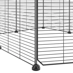 VIDAXL - Cage animaux de compagnie à 8 panneaux et porte noir 35x35 cm