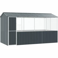VIDAXL - Cage pour oiseaux anthracite 410 x 210 x 230 cm acier galvanisé
