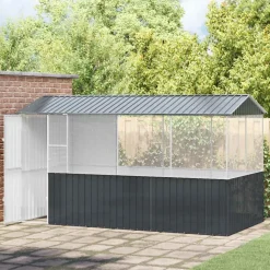 VIDAXL - Cage pour oiseaux anthracite 410 x 210 x 230 cm acier galvanisé