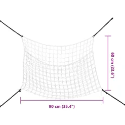 VIDAXL - Filets à foin 2 pcs rectangulaire blanc 90x60 cm pp