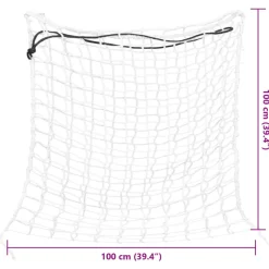 VIDAXL - Filets à foin 2 pcs rond blanc 100x100 cm pp