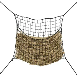 VIDAXL - Filets à foin 2 pcs rectangulaire noir 100x90 cm pp