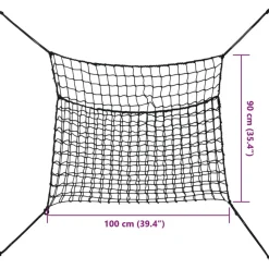 VIDAXL - Filets à foin 2 pcs rectangulaire noir 100x90 cm pp