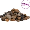 VIDAXL - Galets polis 25 kg multicolores 2-5 cm