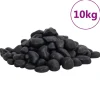 VIDAXL - Galets polis 10 kg noir 2-5 cm