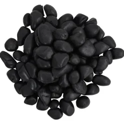 VIDAXL - Galets polis 10 kg noir 2-5 cm