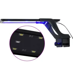 VIDAXL - Lampe à led d'aquarium avec pince 25-45 cm bleu et blanc