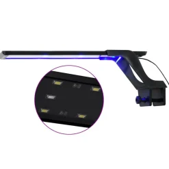 VIDAXL - Lampe à led d'aquarium avec pince 35-55 cm bleu et blanc