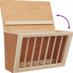 VIDAXL - Mangeoire à foin pour lapins 37x18,5x23 cm bois massif sapin