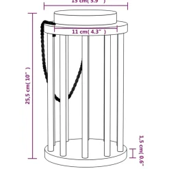 VIDAXL - Mangeoire à foin pour lapins ø15x25,5 cm bois massif de sapin