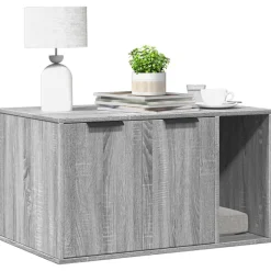 VIDAXL - Meuble de bac à litière pour chat sonoma gris bois d'ingénierie