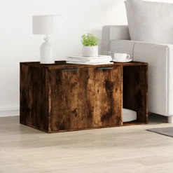 VIDAXL - Meuble de bac à litière pour chat chêne fumé bois d'ingénierie